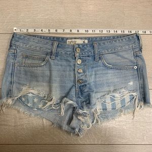 Abercrombie&fitch Low Rise Denim Ripped Shorts 6
